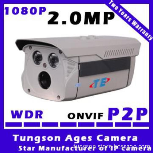 ONVIF 2.0 Megapixel Auto-varifocal WDR IP Camera With 2 Led For 40M